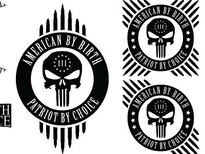 3%er Logo 3 3er america art diecut iii logo patriot skull sticker vector