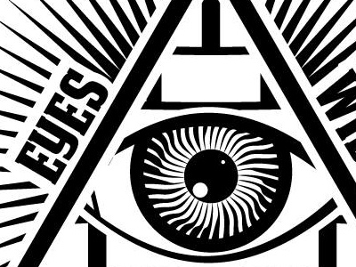 Eyes Wide Shut eye eyeball illuminati illustrator iris logo pyramid tshirt vector