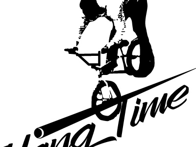 Hang Time art bmx design digital hanger logo tshirt vector