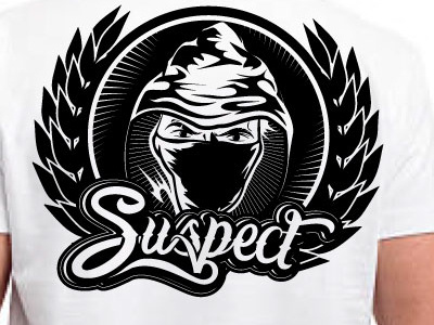 SUSPECT T Shirt Sample design graphicdesign illustrator logo mockup streetwear sus suspect t shirt teeshirt tshirt vector
