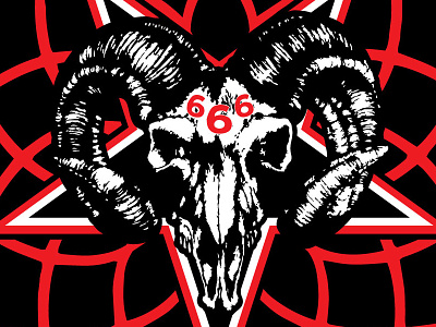 Hell Is Earth 666 art demon design earth goat graphics hell illustrator skull vector