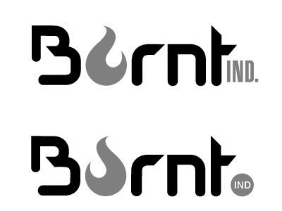 Burnt Ind. branding design gfx illustrator logo vector