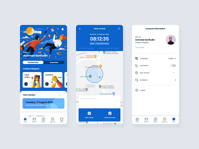 HRM Mobile App by Achmad Sarifudin on Dribbble