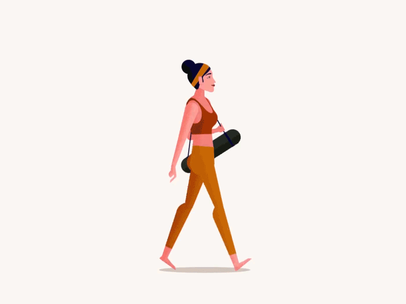 The Zen Seeker - Bali life series adobe illustrator adobe photoshop character animation character design illustration illustrator motion design vector walk cycle yoga