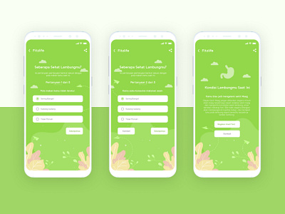 FItzlife - Healthy Simple Test design illustration mobile app mobile app design questionnaire test ui uidesign