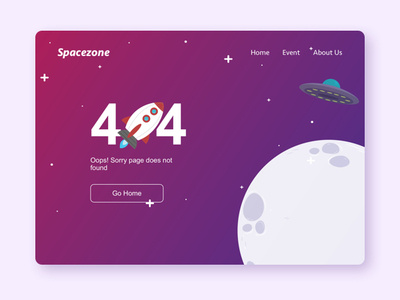 Spacezone - Page not found design error 404 illustration pagenotfound sketch ui uidesign