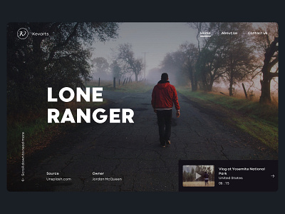 Lone ranger landing page design landing page nature ui uidesign unsplash web