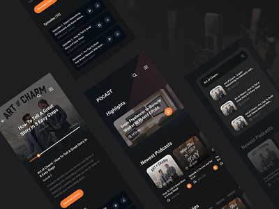 Podcast App design mobile app mobile design mobile ui podcast ui uidesign