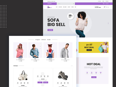 eCommerce UI Template branding clean design design digital design illustration typography ui ux