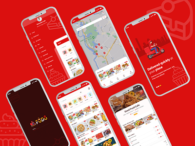 Food Delivery - Mobile App app concept apps branding creative app design icon typography ui ux