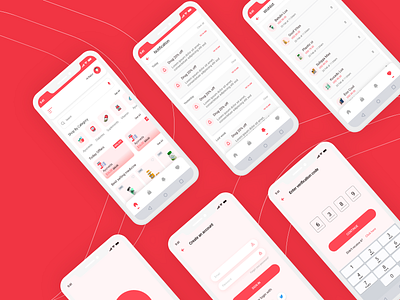 Online Pharmacy Store App UI KIt android apps clean design design digital design iso typography ux