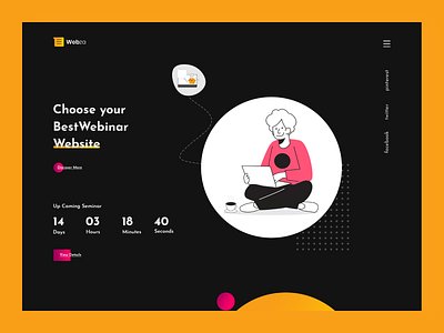 Webinar Landing Page UI Template clean design design digital design typography ui ux