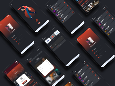 Online Radio App UI Kit app apps clean creative app design digital design logo ui ux web