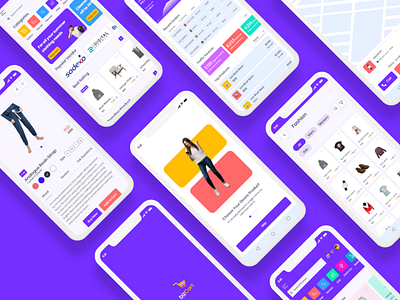 eCommerce Mobile App UI Kit app concept branding clean clean app clean design creative app design ui ux vector