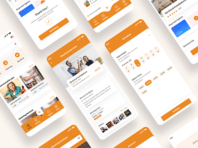 On-demand services App UI Kit apps creative app design illustration logo ui ux