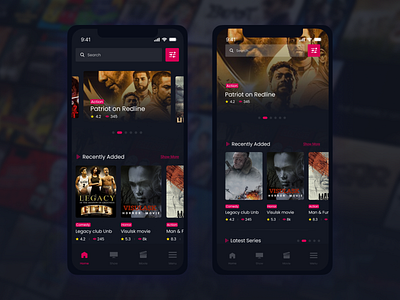 Video Streaming Platform App design figma ui ux videos