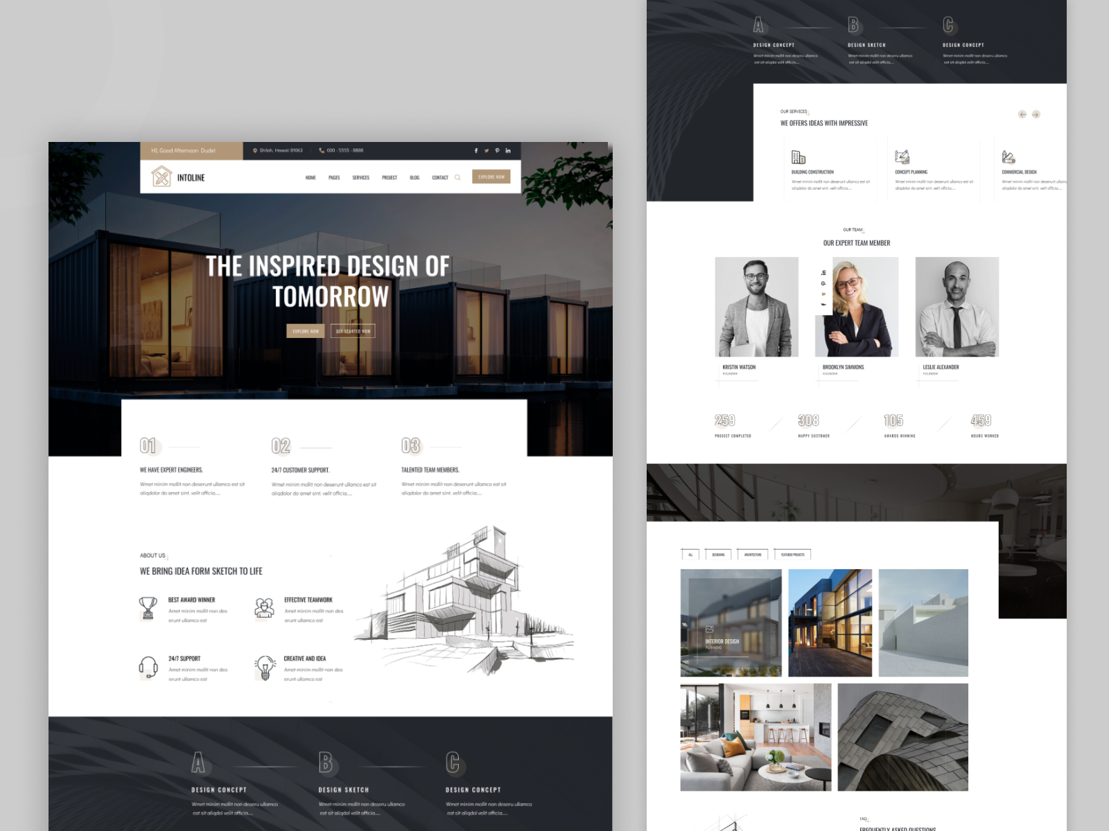 Architecture & Interior Web Template by Razaur Rahman on Dribbble