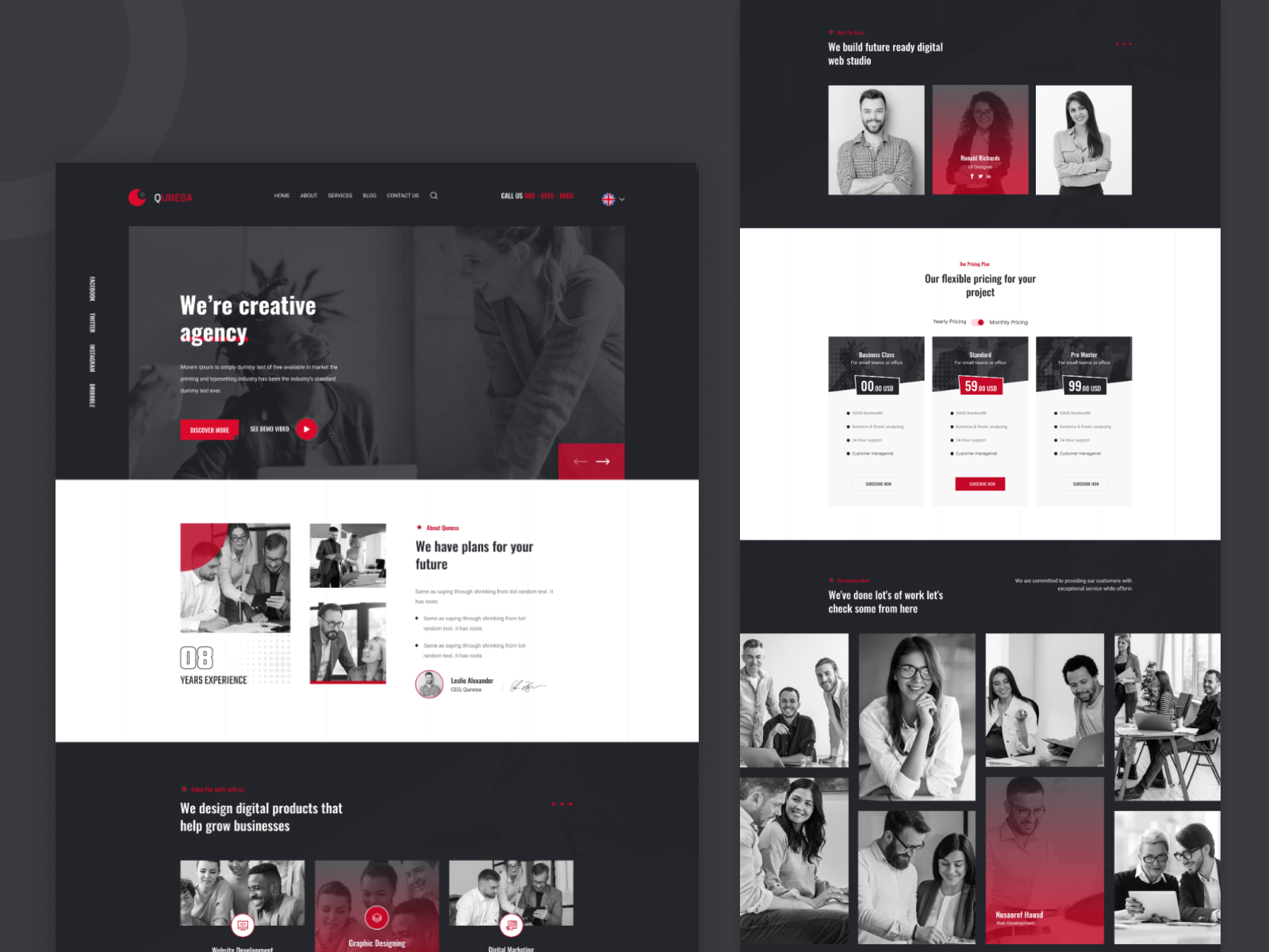 Digital Agency by Razaur Rahman on Dribbble