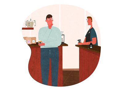 '' Coffee sound⚡️ '' 2d character animation autumn barista cafe character character design coffee coffeeshop illustration