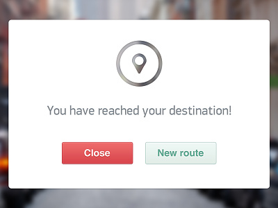 You have reached your destination button map navigation pin route window