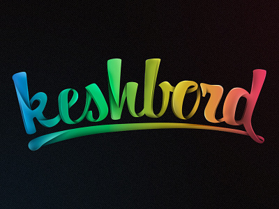 Keshbord logo art colors logo typography