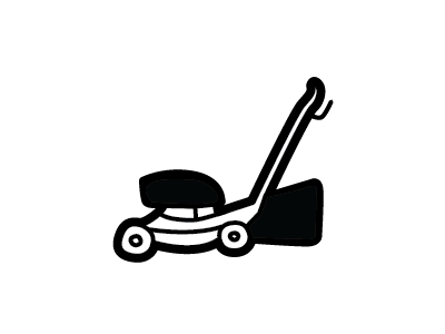 Lawnmower hand drawn icon icon set lawnmower