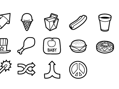 Food? hand drawn icon icon set set two