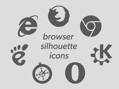 Browser Silhouette Icons black white browser icons silhouette simple