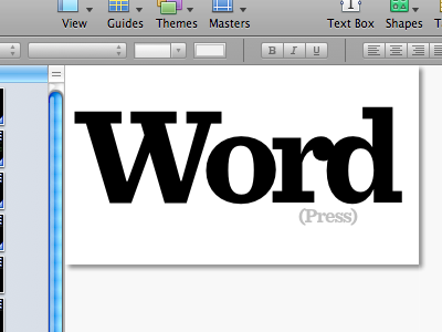 Word (Press) keynote press word
