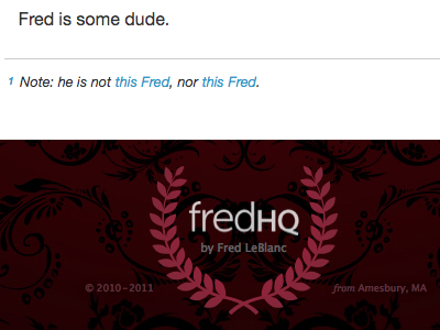 Content + Footer footer fredhq