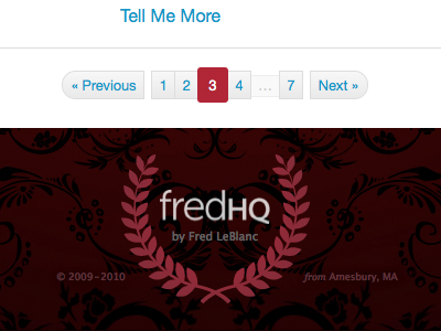 Last One, Promise footer fredhq pagination