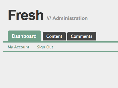 Fresh admin arial fresh interface lucida grande