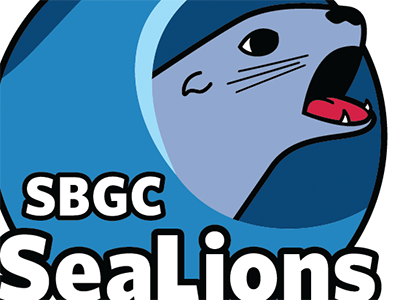 SeaLions logo sea lion swimming