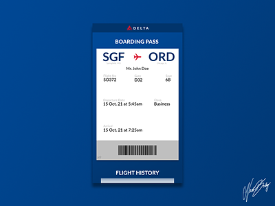 Daily UI 012 | Boarding Pass boarding daily dailyui design interface pass photoshop sign ui up user web