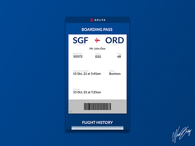 Daily UI 012 | Boarding Pass