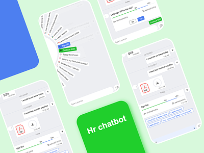HR chatbot chat chat mobile app chat mobile ui creative chat app creative mobile ui employe app employe chat hr chat user-friendly mobile app