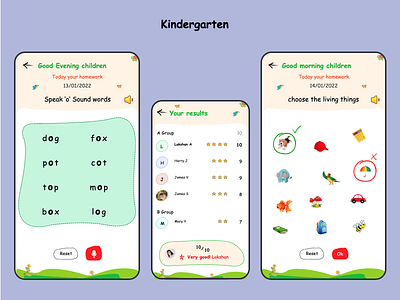 Kindergarten online Education Now day kids spe app colorfull ui creative app education kids learning kindergarten lkg ukg mobile ui play school