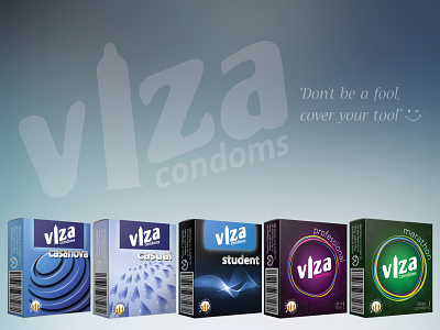 Packaging design for Visa condoms condoms illustrator love package design photoshop sex sexy