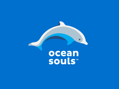 Ocean Souls blue dolphin logo ocean pluto