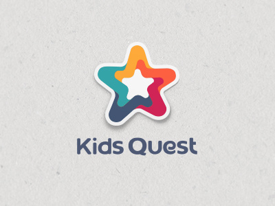 Kidsquest Logo colorful logo rounded star