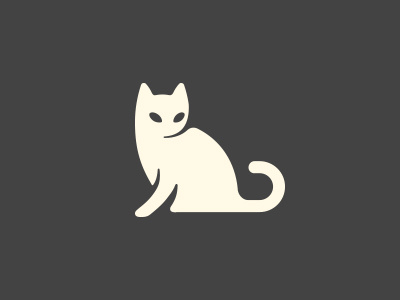 Cat cat logo simple study