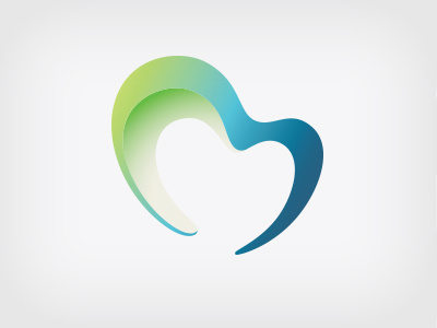 Aise blue green heart home care logo