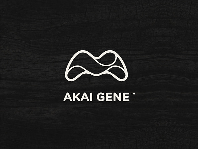 Akaigene game joypad line linecraft logo simple