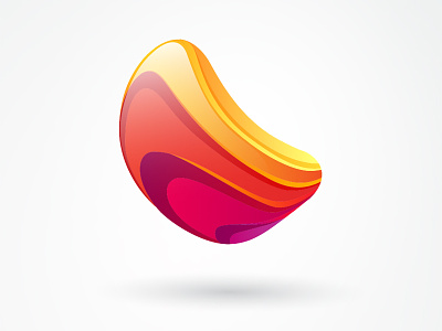 Sartakov Red abstract colorful heart logo mark