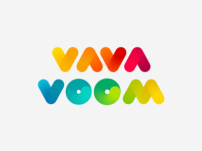 Vavavoom Rainbow colorful logo rainbow rounded simple soft