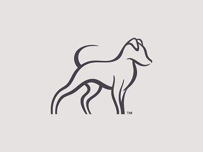 Woofie dog logo puppy stroke