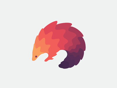 Pangolin animal logo mark myrkott pangolin