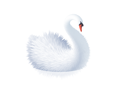 Swan blend illustrator roughen swan vector