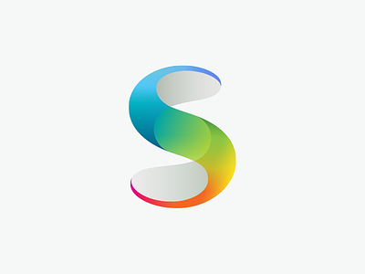 Rainbow Initial S colorful initial logo rainbow s