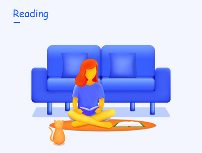 reading illustration ui